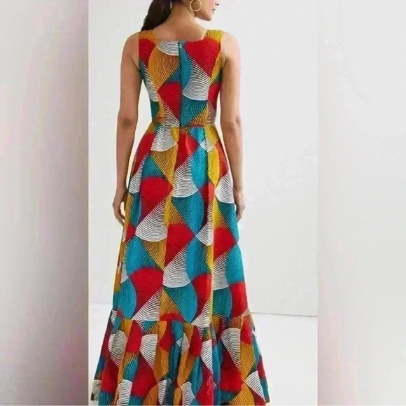 Sika x Anthropologie Geometric Chioma Rasta Bohemian Maxi Dress - Picture 3 of 6